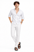 White Shirt & White Pant Set